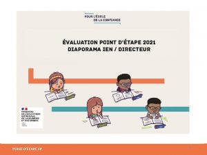 POINT DETAPE CP 2 Les objectifs des diffrentes