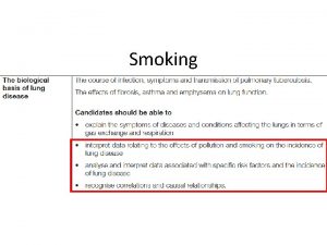 Smoking Starter What are the dangerous chemicals in