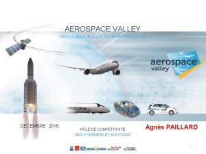 AEROSPACE VALLEY Aronautique Espace Systmes Embarqus DECEMBRE 2016