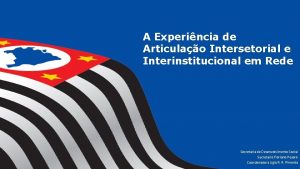 A Experincia de Articulao Intersetorial e Interinstitucional em