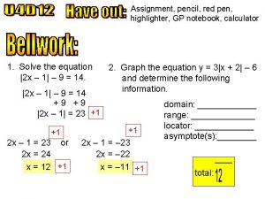 Assignment pencil red pen highlighter GP notebook calculator