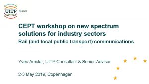 CEPT workshop on new spectrum solutions for industry