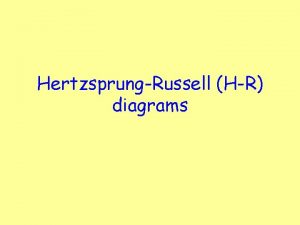 HertzsprungRussell HR diagrams A star is born from