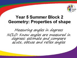 Year 5 Summer Block 2 Geometry Properties of