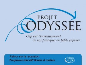 Retour sur la recension Programme ducatif Horaire et