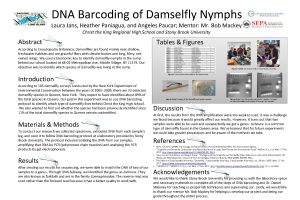 DNA Barcoding of Damselfly Nymphs Laura Jans Heather