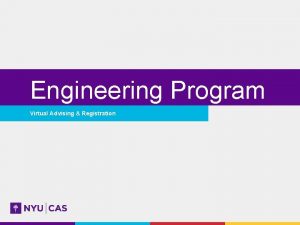 Engineering Program Virtual Advising Registration Dual Degree Program