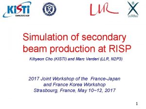 Simulation of secondary beam production at RISP Kihyeon