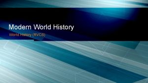 Modern World History RVCS The United Nations u