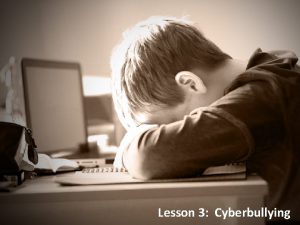 Lesson 3 Cyberbullying Objectives Define cyberbullying Determine how