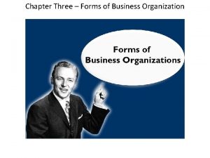 Chapter Three Forms of Business Organization I Section