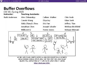 L 15 Buffer Overflows CSE 351 Spring 2020