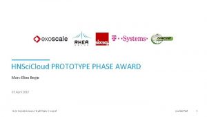 HNSci Cloud PROTOTYPE PHASE AWARD MarcElian Begin 03