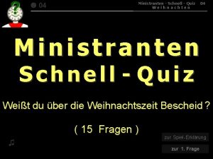 04 015 Ministranten Schnell Quiz W e i