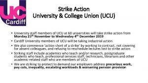 Strike Action University College Union UCU University staff