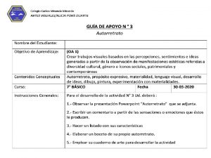 Algunos conceptos de ayuda El autorretrato Muchos han