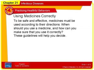 Chapter 21 Infectious Diseases Practicing Healthful Behaviors Using