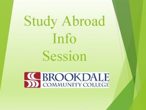 Study Abroad Info Session France Studying Abroad Brookdale
