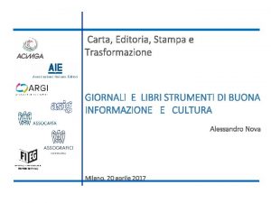 Carta Editoria Stampa e Trasformazione GIORNALI E LIBRI