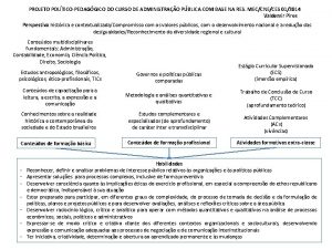 PROJETO POLTICOPEDAGGICO DO CURSO DE ADMINISTRAO PBLICA COM