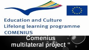 The seasons Comenius multilateral project What I KNOW