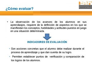 Cmo evaluar La observacin de los avances de