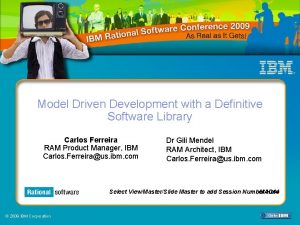 Model Driven Development with a Definitive Software Library