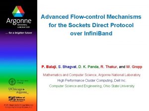 Advanced Flowcontrol Mechanisms for the Sockets Direct Protocol