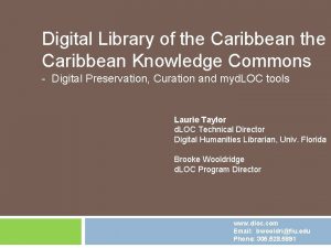 Digital Library of the Caribbean Knowledge Commons Digital