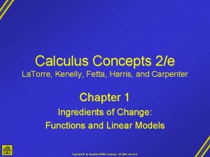 Calculus Concepts 2e La Torre Kenelly Fetta Harris Calculus Concepts 2e La Torre Kenelly Fetta Harris