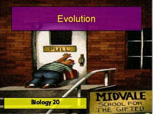 Evolution Biology 20 Evidence of Evolution Evolution all