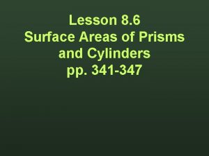 Lesson 8 6 Surface Areas of Prisms and