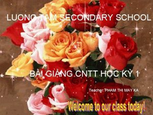 LUONG TAM SECONDARY SCHOOL BI GING CNTT HC