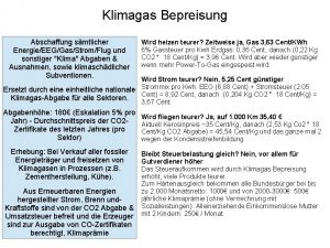 Klimagas Bepreisung Abschaffung smtlicher EnergieEEGGasStromFlug und sonstiger Klima