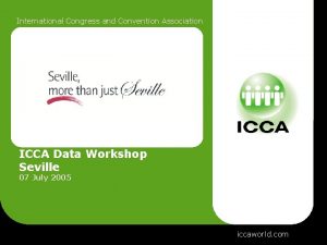 International Congress and Convention Association ICCA Data Workshop