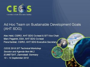 Committee on Earth Observation Satellites Ad Hoc Team