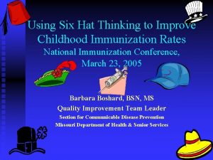 Using Six Hat Thinking to Improve Childhood Immunization