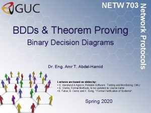BDDs Theorem Proving Binary Decision Diagrams Dr Eng