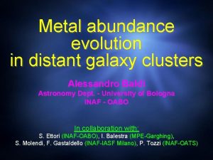 Metal abundance evolution in distant galaxy clusters Alessandro