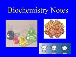 Biochemistry Notes Carbon Organic molecules contain carbon Carbon