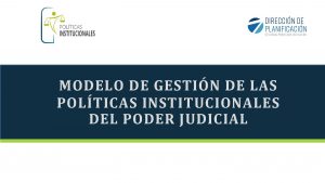 MODELO DE GESTIN DE LAS POLTICAS INSTITUCIONALES DEL