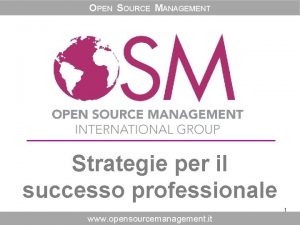 OPEN SOURCE MANAGEMENT Strategie per il successo professionale