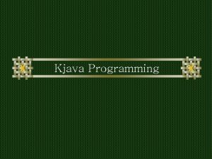 Kjava Programming Canvas Abstract class Displayable Paint method