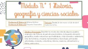 Mdulo N 1 Historia geografa y ciencias sociales