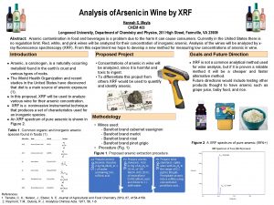 Analysis of Arsenic in Wine by XRF Hannah