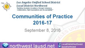 Los Angeles Unified School District Local District Northwest