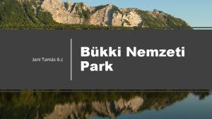 Jani Tams 6 c Bkki Nemzeti Park Elsz