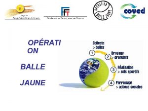 OPRATI ON BALLE JAUNE LE CONCEPT Lopration Balle