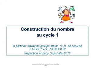 Construction du nombre au cycle 1 A partir