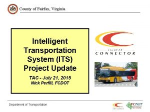 County of Fairfax Virginia Intelligent Transportation System ITS